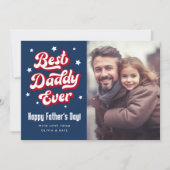 Beste papa ooit papa Happy Vaderdag foto Feestdagenkaart (Voorkant)