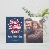 Beste papa ooit papa Happy Vaderdag foto Feestdagenkaart (Staand voorkant)
