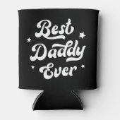 Beste papa ooit papa vaderdag foto zwart wit blikjeskoeler (Voorkant)