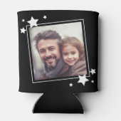 Beste papa ooit papa vaderdag foto zwart wit blikjeskoeler (Achterkant)