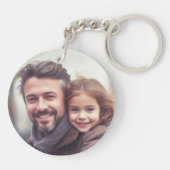 Beste papa ooit papa vaderdag foto zwart wit sleutelhanger (Achterkant)