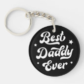Beste papa ooit papa vaderdag foto zwart wit sleutelhanger (Voorkant)