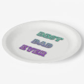 BESTE PAPA OOIT Papier Borden 9" Papieren Bordje (Gekanteld)