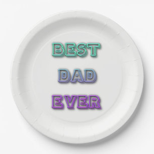 BESTE PAPA OOIT Papier Borden 9" Papieren Bordje