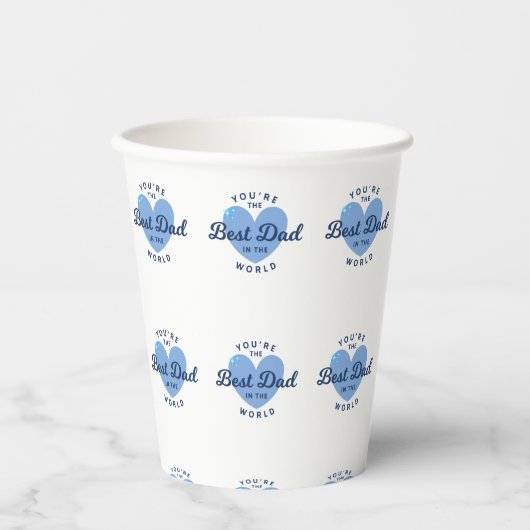 Beste papa ooit papieren bekers voor een feestje (Voorkant)