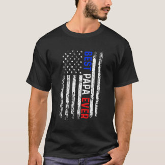 Beste Papa Ooit Patriottische Amerikaanse Vlag Vad T-shirt