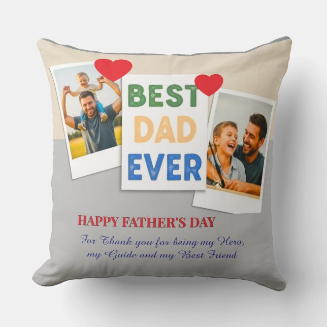 Beste papa ooit - perfect cadeau voor Vaderdag Kussen (Voorkant)