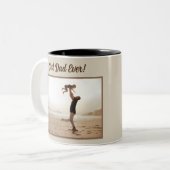 Beste papa ooit! Perfect voor Vaderdag! Tweekleurige Koffiemok (Voorkant links)