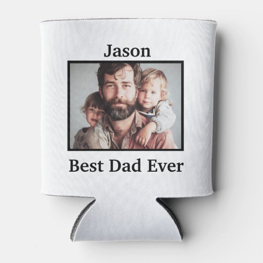 Beste papa ooit personaliseren Kaukasisch Amerikaa Blikjeskoeler (Voorkant)