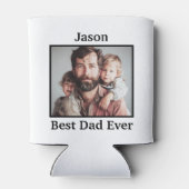 Beste papa ooit personaliseren Kaukasisch Amerikaa Blikjeskoeler (Achterkant)