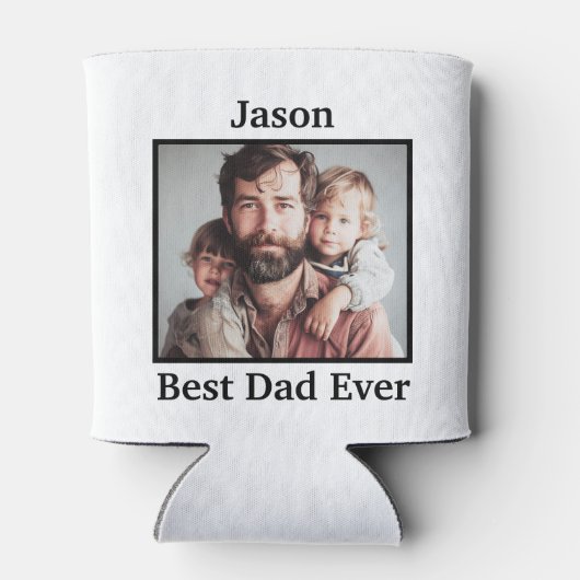 Beste papa ooit personaliseren Kaukasisch Amerikaa Blikjeskoeler (Achterkant)