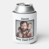 Beste papa ooit personaliseren Kaukasisch Amerikaa Blikjeskoeler (Blikje Achterkant)