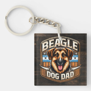 Beste papa ooit - Persoonlijke cadeau hond papa vo Sleutelhanger