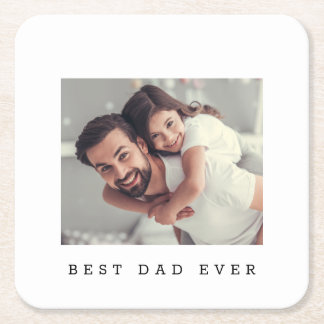 Beste papa ooit Persoonlijke foto Kartonnen Onderzetters