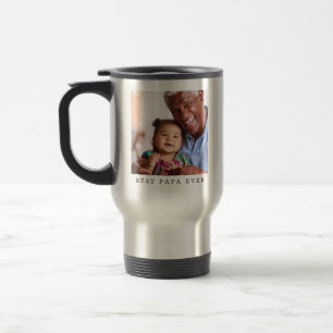 Beste Papa Ooit Persoonlijke Foto Kerst Eenvoudig Reisbeker