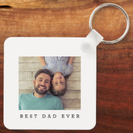 Beste papa ooit Persoonlijke foto Sleutelhanger