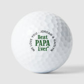 Beste Papa Ooit Persoonlijke Grootvader Golfballen (Voorkant)