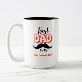 Beste papa ooit Persoonlijke Vaderdag cadeau Tweekleurige Koffiemok