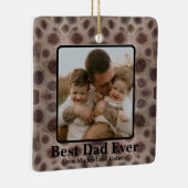 Beste papa ooit Petoskey Stone Michigan Great Lake Keramisch Ornament (Rechts)