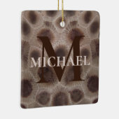 Beste papa ooit Petoskey Stone Michigan Great Lake Keramisch Ornament (Rechts)