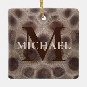 Beste papa ooit Petoskey Stone Michigan Great Lake Keramisch Ornament