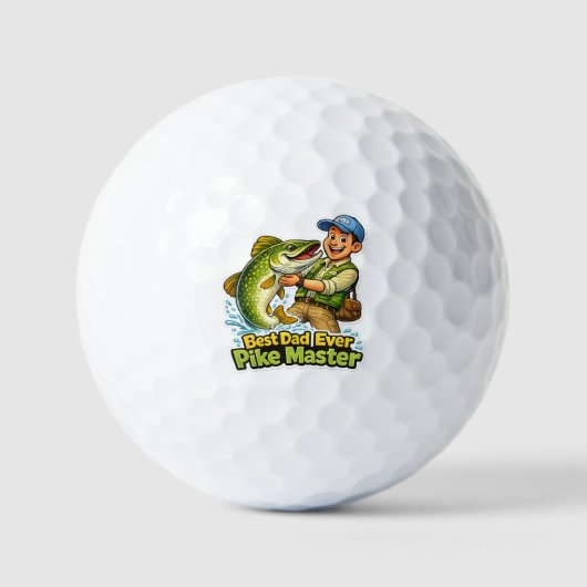 Beste papa ooit Pike Master grappige visvangst car Golfballen (Voorkant)