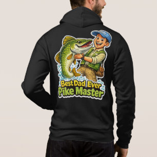 Beste papa ooit Pike Master grappige visvangst car Hoodie