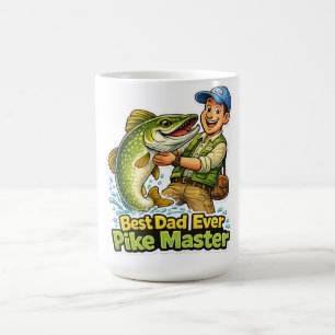 Beste papa ooit Pike Master grappige visvangst car Koffiemok
