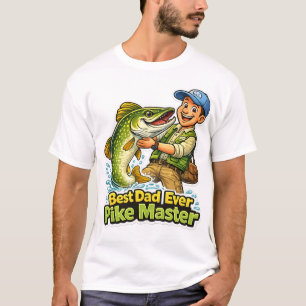 Beste papa ooit Pike Master grappige visvangst car T-shirt