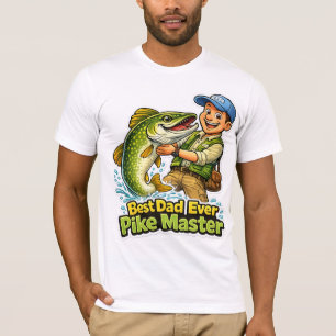 Beste papa ooit Pike Master grappige visvangst car T-shirt