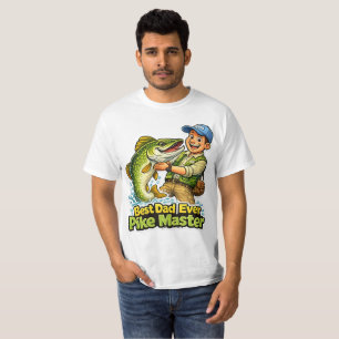 Beste papa ooit Pike Master grappige visvangst car T-shirt
