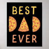 Beste papa ooit Pizza Lover Vaderdag Papa Parenti Poster (Voorkant)