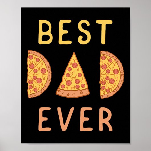 Beste papa ooit Pizza Lover Vaderdag Papa Parenti Poster (Voorkant)