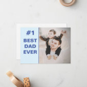 Beste Papa Ooit Platte Kaart Notitiekaartje (Voorkant / Achterkant in situ)