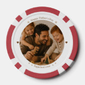 Beste Papa Ooit Poker Chips - Vaderdag Cadeau (Achterkant)