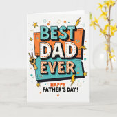 Beste Papa Ooit Pop Art Kaart (Gele Bloem)