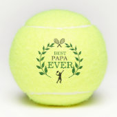 Beste papa ooit rackets silhouet tennisballen (Voorkant)