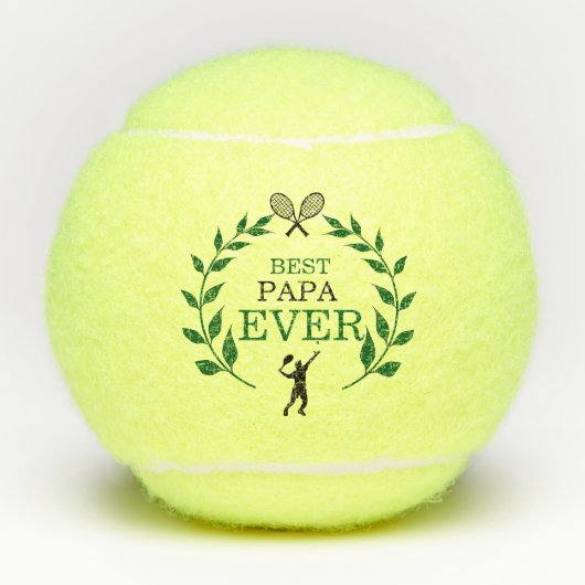 Beste papa ooit rackets silhouet tennisballen (Voorkant)