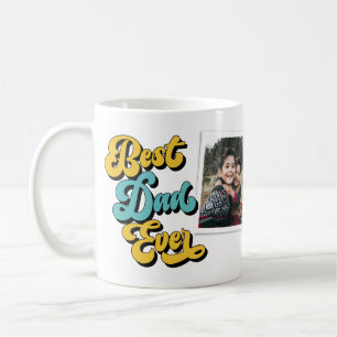 Beste papa ooit Retro   2 Foto   Vaderdag Koffiemok