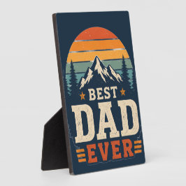 Beste Papa Ooit Retro Berg Plaque Bord Fotoplaat