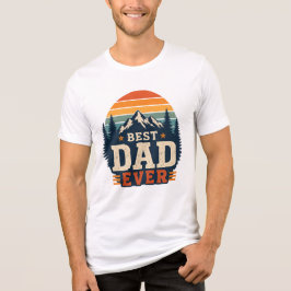 Beste Papa Ooit Retro Berg T-Shirt | Vintage Vet