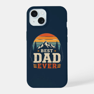 Beste papa ooit Retro berg telefoonhoesje iPhone 15 Case