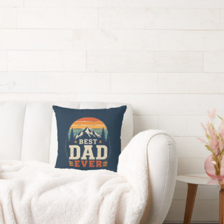Beste Papa Ooit Retro Berg Worp Kussen