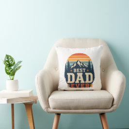 Beste Papa Ooit Retro Berg Worp Kussen