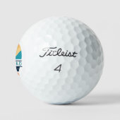 Beste papa ooit Retro Cool Golf Lover Golfballen (Logo)