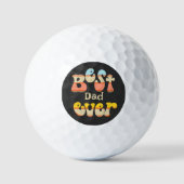 Beste Papa Ooit Retro Golfballen (Voorkant)