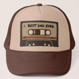 Beste papa ooit Retro Mixtape Minimalist Trucker Pet