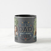 BESTE PAPA Ooit RETRO OP MAAT Gemaakte Mok (Midden)
