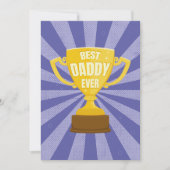 Beste papa ooit Retro trofee beker Vaderdag Feestdagenkaart (Voorkant)