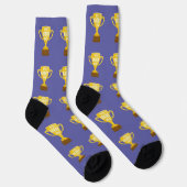 Beste papa ooit Retro Trophy Cup Cool Vaderdag Sokken (Rechts)